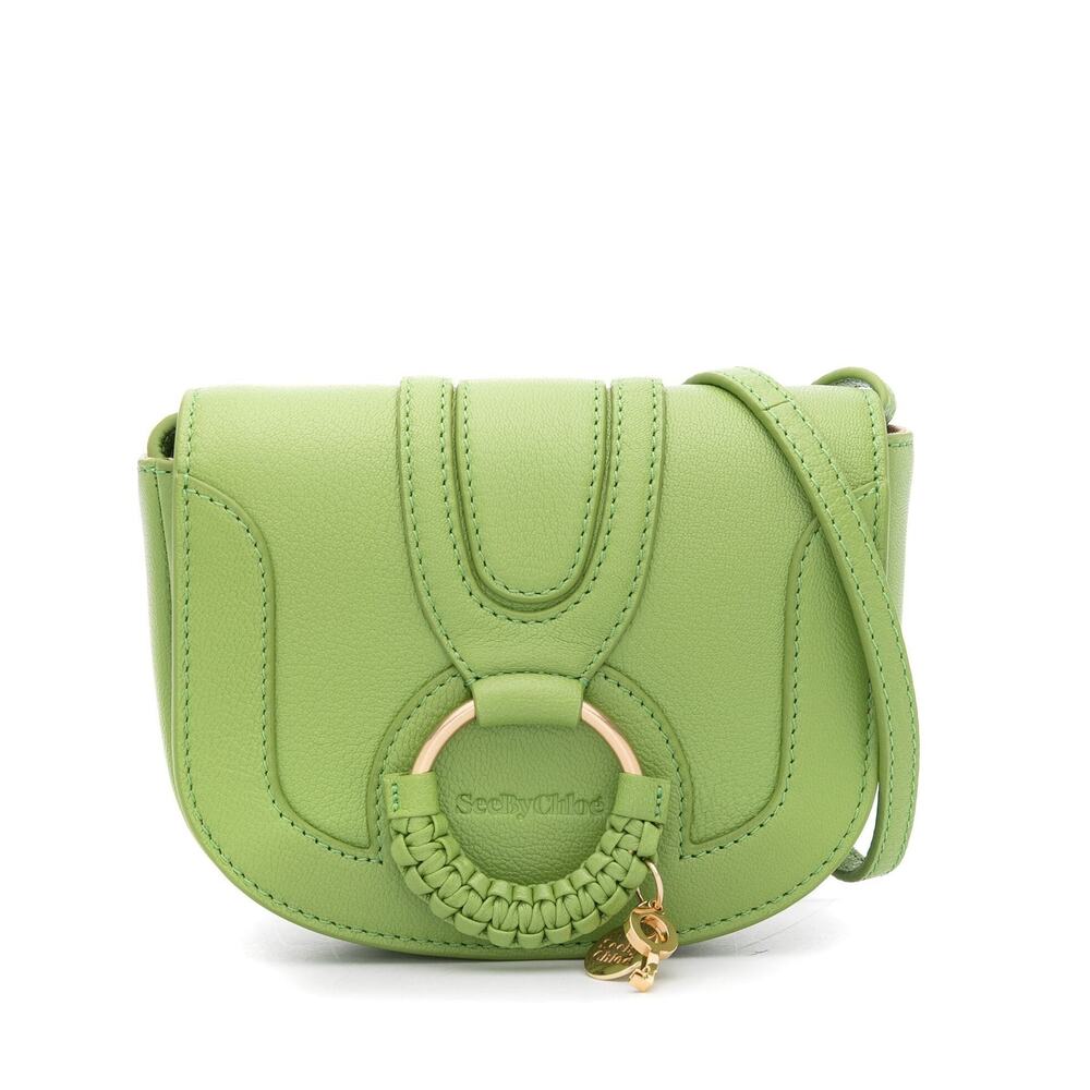 nwt SEE by CHLOE Hana Leather Mini Crossbody in Rain Forest Green